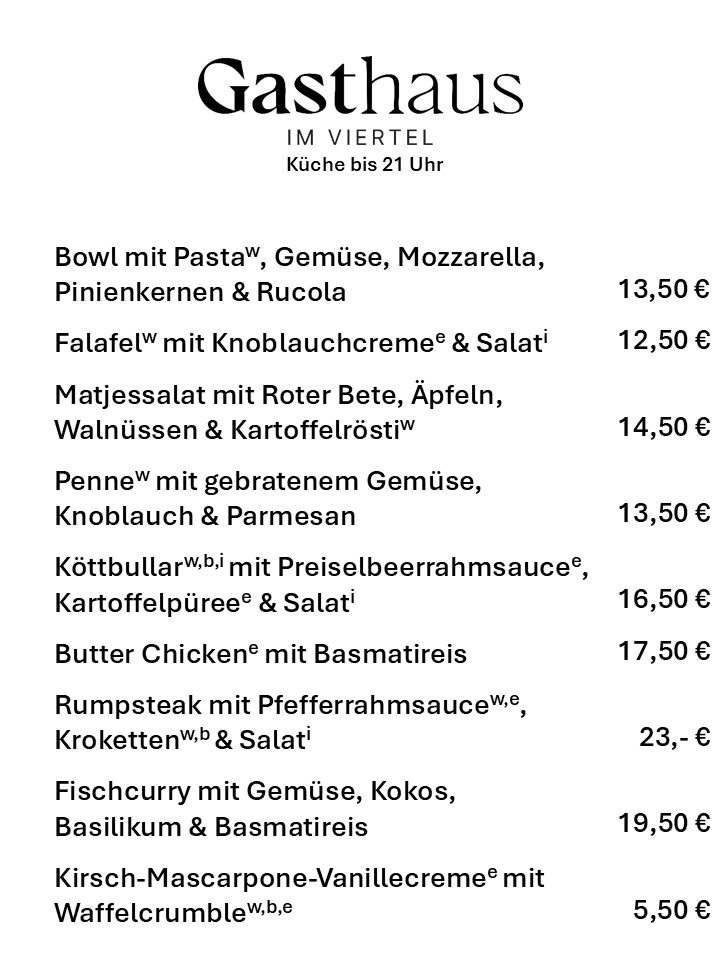 Wochenkarte